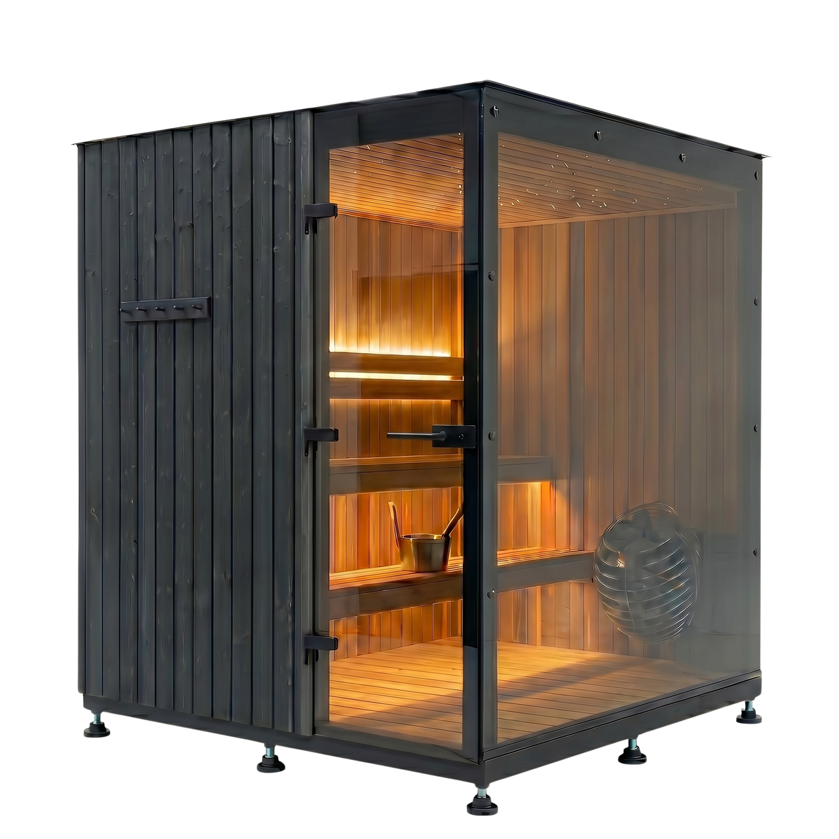 Welsa Cube met rookglas en een warm verlicht interieur